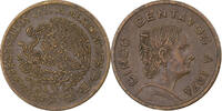 Mexiko 5 Centavos Messing, SS, KM:427 -
