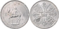 Großbritannien Crown Elizabeth II, Kupfer-Nickel, STGL, KM:894 -