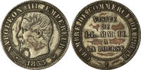 Frankreich 5 Centimes Münze, Napoleon III, Lille, VZ, Bronze, KM:M23 -