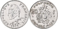 French Polynesia 20 Francs Paris, Nickel, SS, KM:9 -