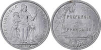 French Polynesia 2 Francs Paris, Aluminium, VZ, KM:10 -