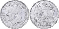 Monaco 5 Francs Louis II, Aluminium, SS+, KM:122 -