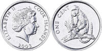 Cookinseln Cent Elizabeth II, Franklin Mint, Aluminium, STGL, KM:423 -