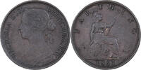 Großbritannien Farthing Victoria, Bronze, SS, KM:747.2 -