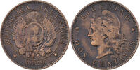 Argentinien 2 Centavos Bronze, SS, KM:33 -