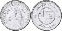 Algeria 1/2 Dinar Algiers, Stainless Steel, STGL, KM:128 -