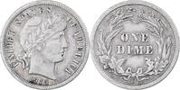 Vereinigte Staaten Dime Barber Dime, U.S. Mint, Silber, SS, KM:113 -