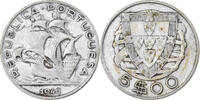 Portugal 5 Escudos Silber, SS, KM:581 -