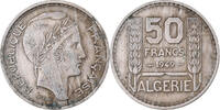 Algeria 50 Francs Alfonso XII, Paris, Cupronickel, S+, KM:674 -