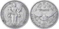 Neukaledonien 5 Francs Paris, Aluminium, SS, KM:4 -