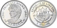Liberia 5 Dollars Kupfer-Nickel, UNZ, KM:445 -