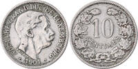 Luxemburg 10 Centimes Adolphe, Kupfer-Nickel, SS, KM:25 -