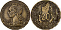 Madagascar 20 Francs Paris, Aluminum-Bronze, SS, KM:7 -