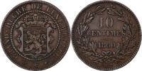Luxemburg 10 Centimes William III, Paris, Bronze, SS, KM:23.2 -