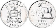 Sambia 50 Ngwee British Royal Mint, Nickel plated steel, STGL, KM:30 -