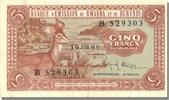 Rwanda-Burundi 5 Francs Geldschein, 1960-09-15, VZ -