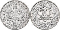 Polen 50 Groszy Warsaw, Nickel, VZ, KM:13 -