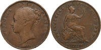 Großbritannien Penny Victoria, Kupfer, S+, KM:739 -
