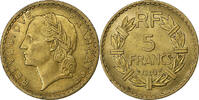 Frankreich 5 Francs Lavrillier, Aluminum-Bronze, SS+, KM:888a.1 -