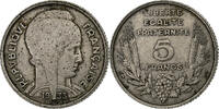 Frankreich 5 Francs Bazor, Paris, Nickel, SS, KM:887 -