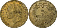 Frankreich 5 Francs Lavrillier, Aluminum-Bronze, SS, KM:888a.1 -