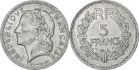 Frankreich 5 Francs Lavrillier, Paris, Aluminium, SS, KM:888b.1 -
