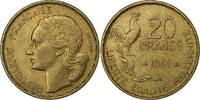 Frankreich 20 Francs Guiraud, Paris, Aluminum-Bronze, VZ, KM:917.1 -