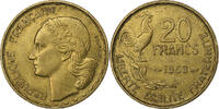 Frankreich 20 Francs Guiraud, Paris, Aluminum-Bronze, SS+, KM:917.1 -