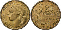 Frankreich 20 Francs Guiraud, Beaumont - Le Roger, Aluminum-Bronze, VZ+ -