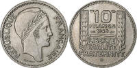 Frankreich 10 Francs Turin, Beaumont - Le Roger, Kupfer-Nickel, VZ -