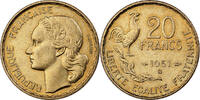 Frankreich 20 Francs Guiraud, Beaumont - Le Roger, Aluminum-Bronze, SS+ -