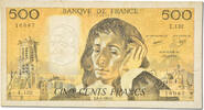 Frankreich 500 Francs Geldschein, 500 F 1968-1993 ''Pascal'' -