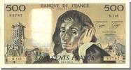 Frankreich 500 Francs Geldschein, 500 F 1968-1993 ''Pascal'' -