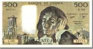 Frankreich 500 Francs Geldschein, 500 F 1968-1993 ''Pascal'' -