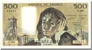 Frankreich 500 Francs Geldschein, 500 F 1968-1993 ''Pascal'' -