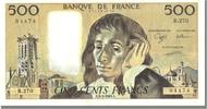 Frankreich 500 Francs Geldschein, 500 F 1968-1993 ''Pascal'' -