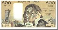 Frankreich 500 Francs Geldschein, 500 F 1968-1993 ''Pascal'' -