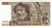 Frankreich 100 Francs Delacroix, N.17, UNZ-, Fayette:69.02C, KM:154b -