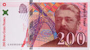 Frankreich 200 Francs Eiffel, Q049899499, VZ, Fayette:75.03b, KM:159b -