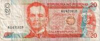 Philippinen 20 Piso Geldschein, KM:182a, S -