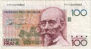 Belgien 100 Francs Geldschein, KM:142a, S -