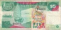 Singapur 5 Dollars Geldschein, KM:19, SGE -