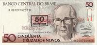 Brasilien 50 Cruzeiros on 50 Cruzados Novos KM:223, UNZ -