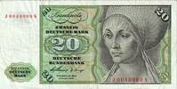 Bundesrepublik Deutschland 20 Deutsche Mark 1960-01-02, KM:32a, SS -