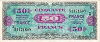 Frankreich 50 Francs Flag/France, SERIE DE 1944, Serie 2, VZ -