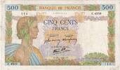 500 Francs 1942 Frankreich La Paix, 1942-01-29, V.4559, VZ VZ