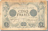 Frankreich 5 Francs Geldschein, 5 F 1871-1874 ''Noir'', 1873-06-28, UNZ -