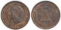 Frankreich 10 Centimes Münze, Napoleon III, Napoléon III, Bordeaux -
