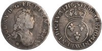 Frankreich 12 Sols, 1/10 ECU Münze, Louis XV, 1/10 Écu Vertugadin -