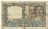 Frankreich 20 Francs Science et Travail, T.3396, S, Fayette:12.13 -